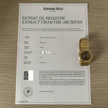 Thumbnail von Audemars Piguet Royal Oak 4100BA midsize 35MM grey purple dial yellow gold 18KT 1978’s </h1>