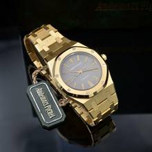 Thumbnail von Audemars Piguet Royal Oak 4100BA midsize 35MM grey purple dial yellow gold 18KT 1978’s </h1>