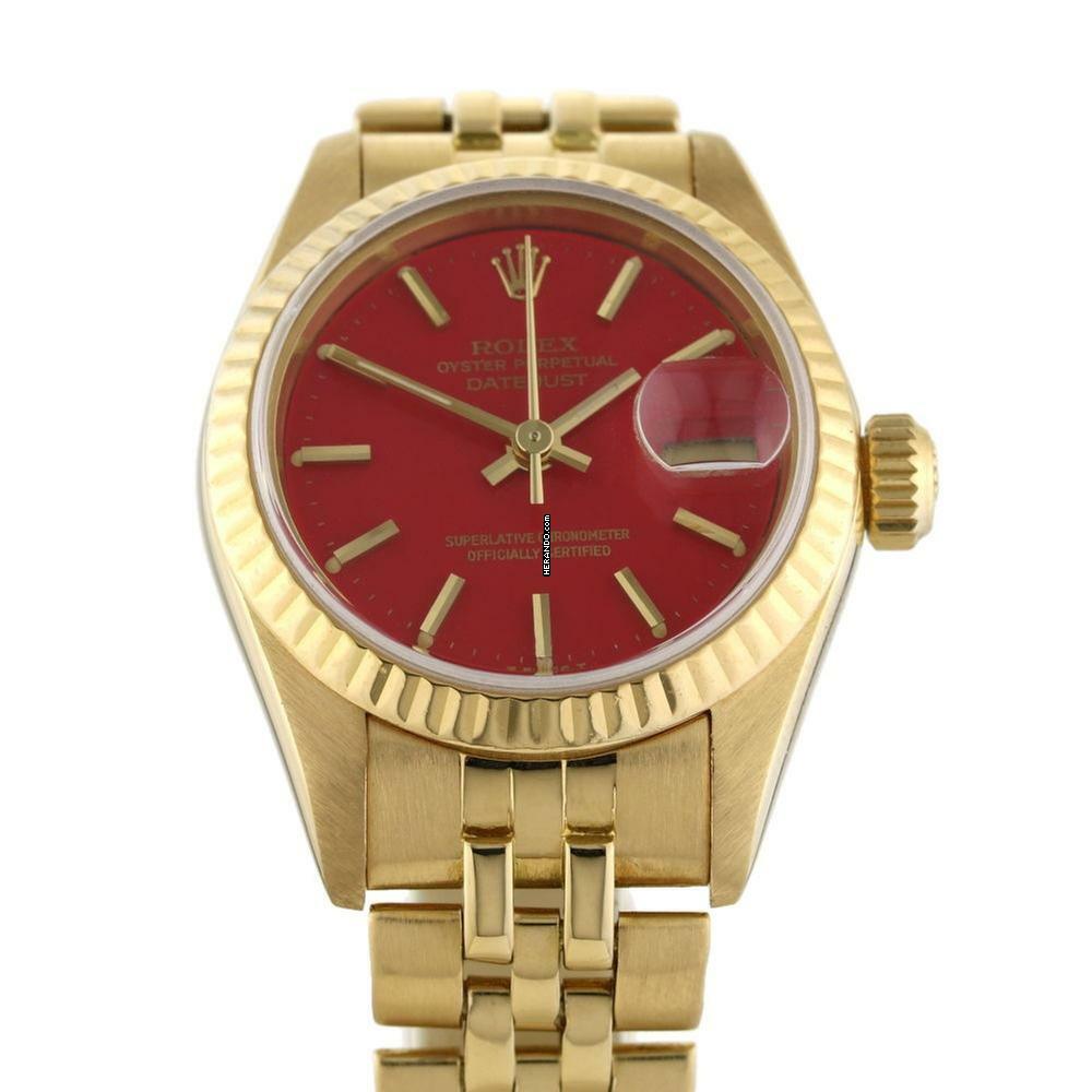 Rolex Lady-Datejust 26 Red Stella Dial Ref.69178 </h1>