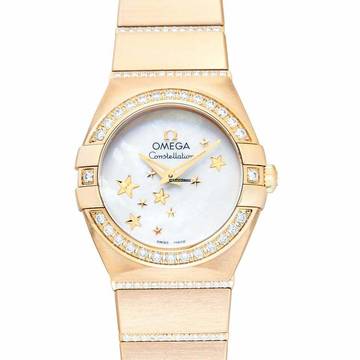  Omega Constellation Quartz 123.55.24.60.05.002 - Constellation Quartz Mother of pearl Dial 18kt Yellow Gold Ladies Wa </h1> 