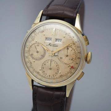  Minerva Chronograph Vintage Valjoux 72 Gold 18k/750 </h1> 