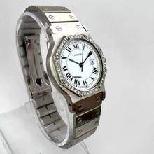 Thumbnail von Cartier Santos OCTAGON Automatic 31mm Steel 0.38TCW DIAMOND Watch </h1>