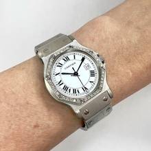 Thumbnail von Cartier Santos OCTAGON Automatic 31mm Steel 0.38TCW DIAMOND Watch </h1>