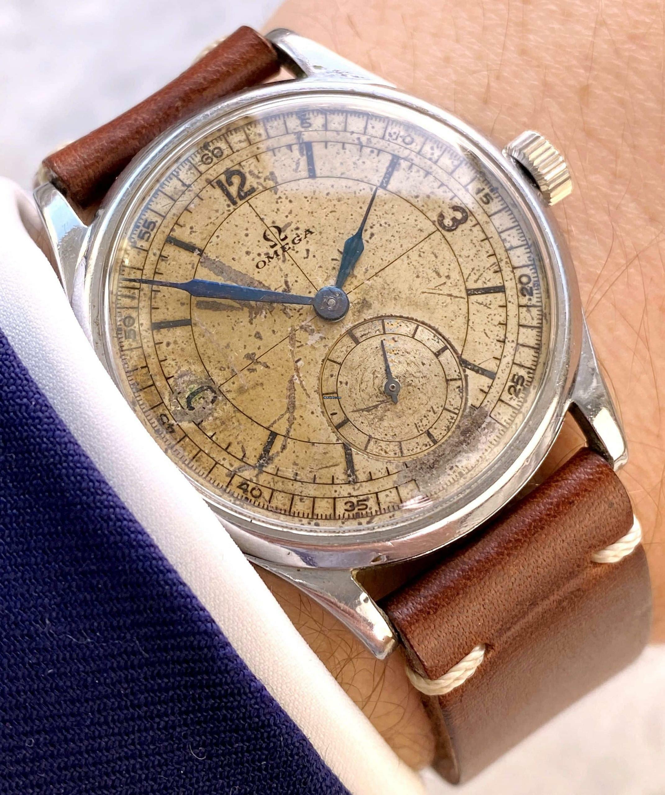 Omega Classic Vintage 37mm Oversize Jumbo Art Deco Sector Dial ck 859 ck 859