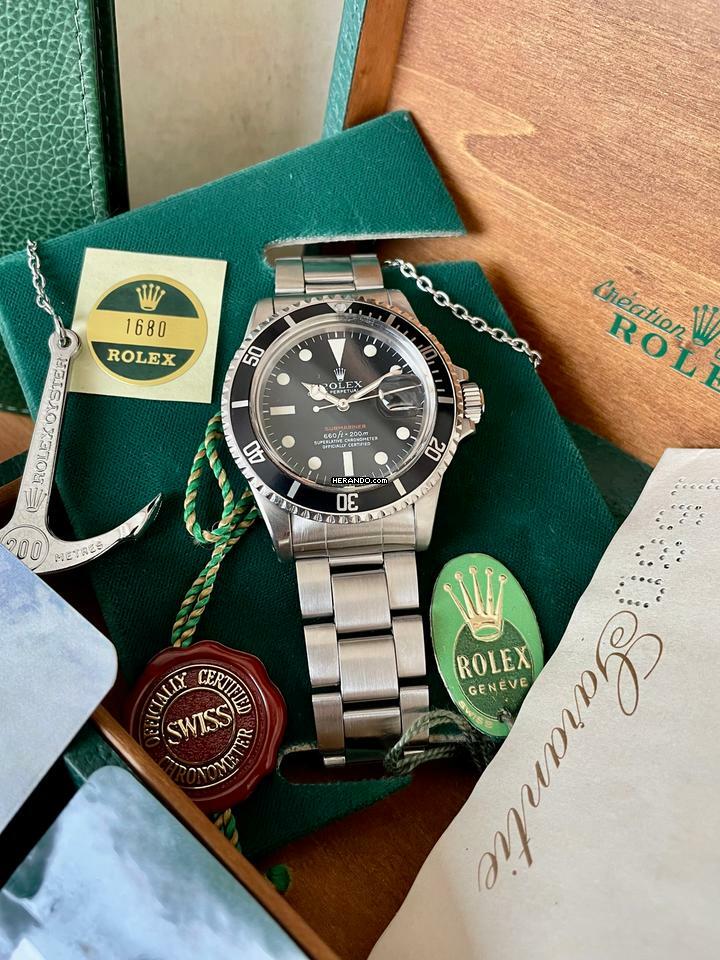 Rolex Submariner Date Red Submariner Date Ref. 1680 MKV Open 6 Amazing Fullset </h1>