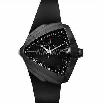  Hamilton Ventura H24604330 - Ventura Quartz Black Dial Stainless Steel Men's Watch </h1> 