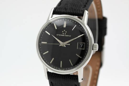  Eterna Matic Matic Vintage with Rare Black Dial 