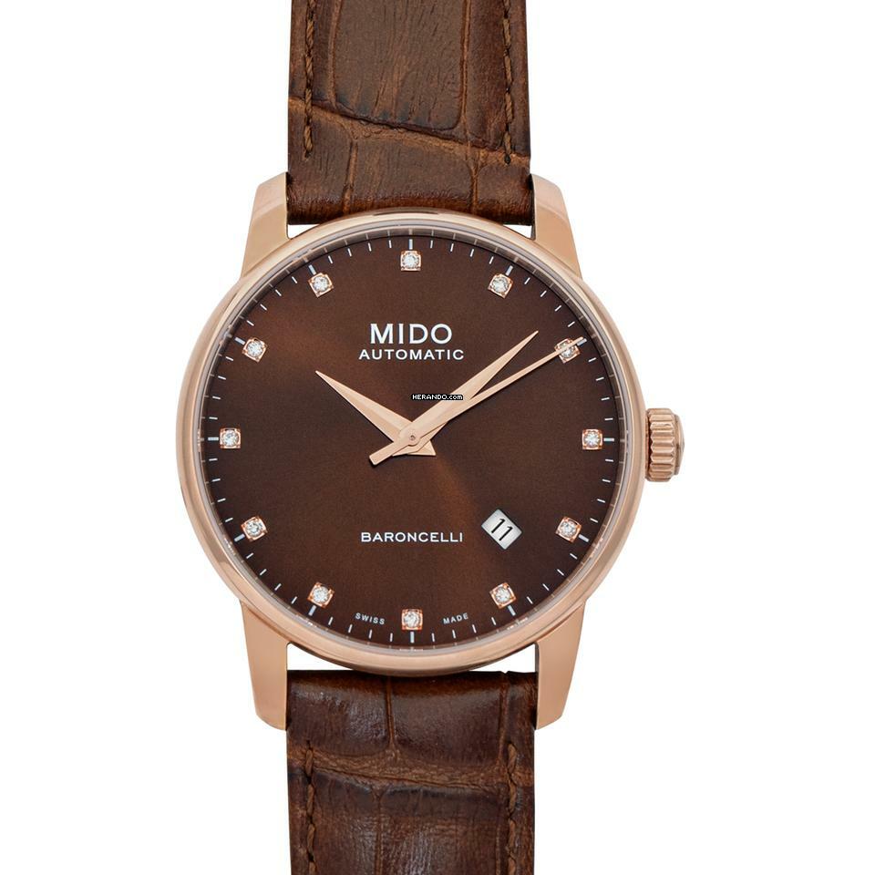 Mido Baroncelli III M8600.3.64.8 - Baroncelli III Automatic Brown Dial Stainless Steel Men's Watch </h1>