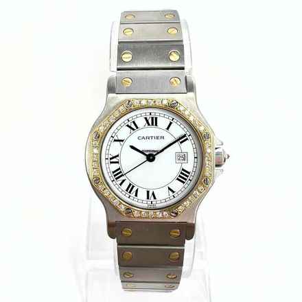  Cartier Santos OCTAGON Automatic 31mm 2 Tone ~0.50TCW DIAMOND Watch  </h1> 