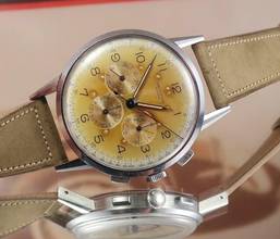 Thumbnail von Universal Genève Compax Oversize 46mm Compax Chronograph with amazing patina mint rare vintage Pilot