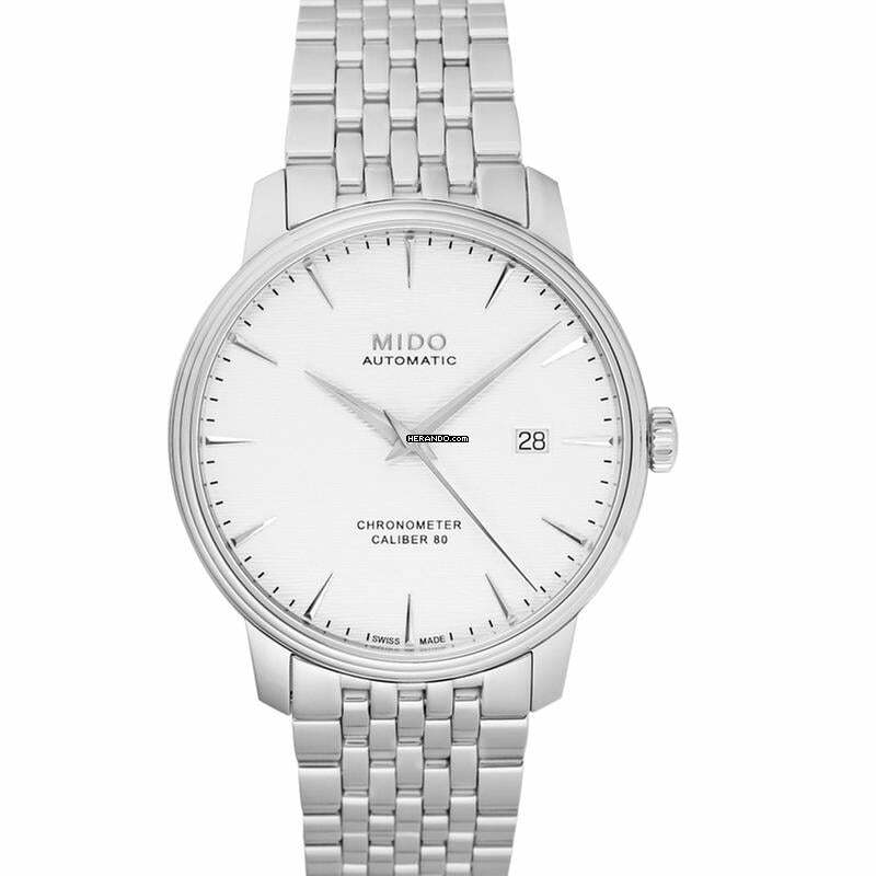 Mido Baroncelli M027.408.11.031.00 - Baroncelli Chronometer Silicon Automatic Silver Dial Men's Watch </h1>