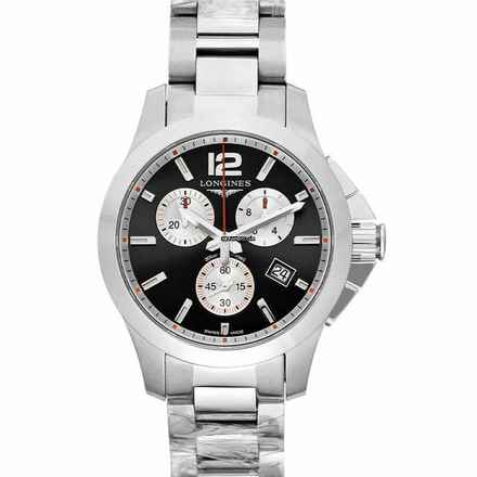  Longines Conquest L33794796 - Longines Conquest Quartz Black Dial Stainless Steel Men's Watch </h1> 