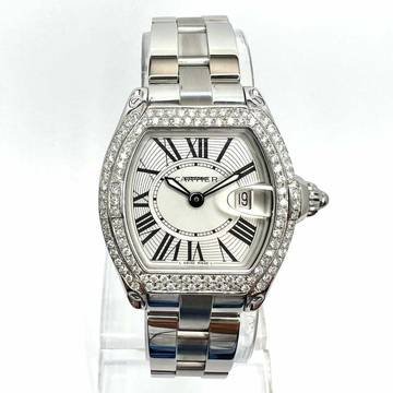  Cartier Roadster Quartz 31mm Steel 1.88TCW Diamond Watch </h1> 