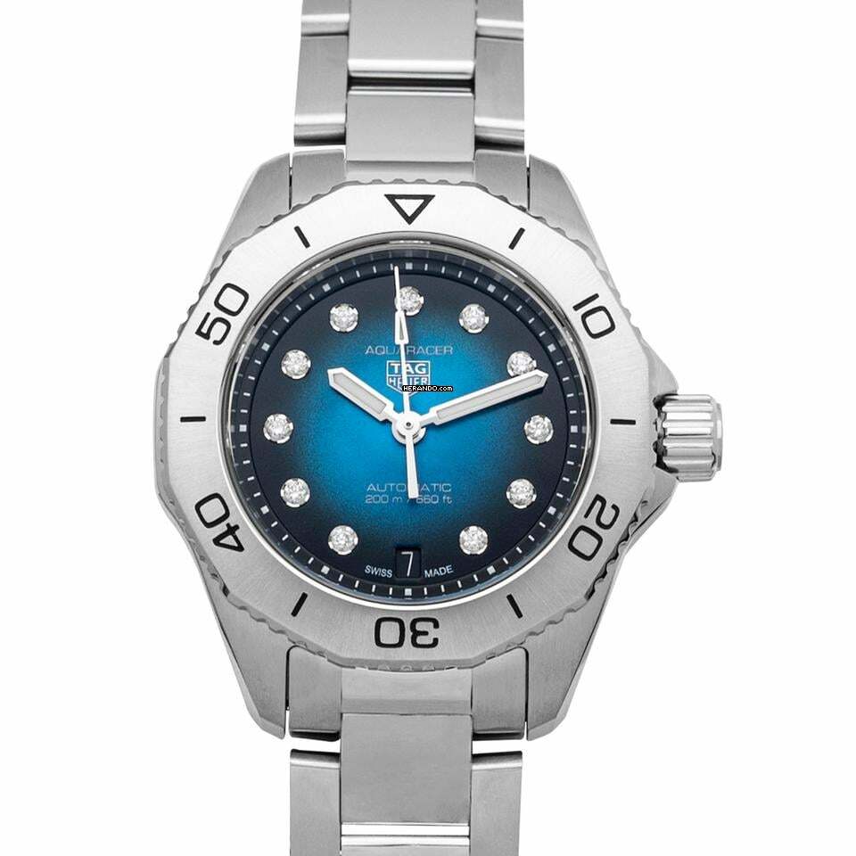 TAG Heuer Aquaracer Lady WBP2411.BA0622 - Aquaracer Automatic Blue Dial Stainless Steel Ladies Watch </h1>