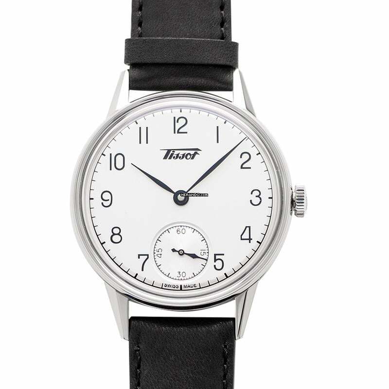 Tissot Heritage T119.405.16.037.00 - Heritage Silver Dial Black Leather Men's Watch </h1>