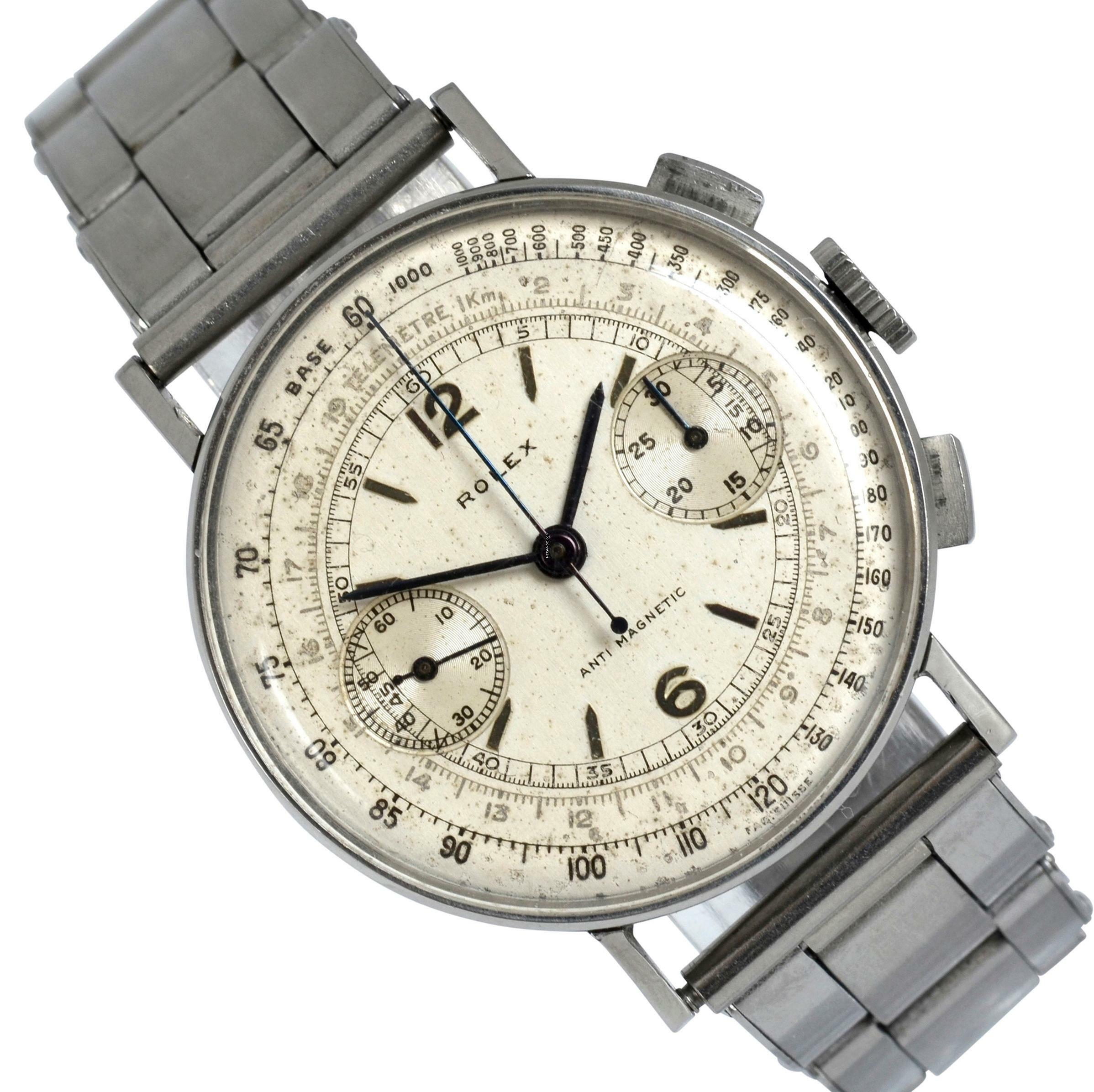 Rolex Chronograph 3484 Antimagnetic silver dial 1937’s </h1>