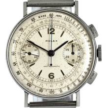 Thumbnail von Rolex Chronograph 3484 Antimagnetic silver dial 1937’s </h1>