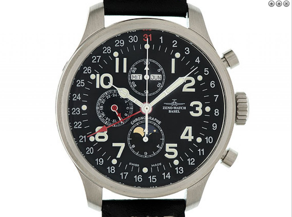 Zeno Watch Basel Chronograph Vollkalender Mondphase 47mm