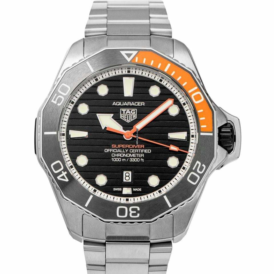 TAG Heuer Aquaracer WBP5A8A.BF0619 - Aquaracer Automatic Black Dial Titanium Men's Watch </h1>