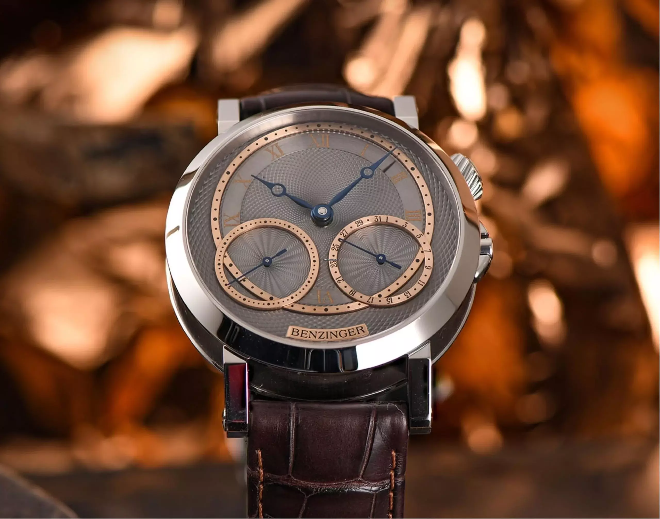 Benzinger GAP 1 „Graphit“ mit eigenem Manufakturkaliber handguillochiert