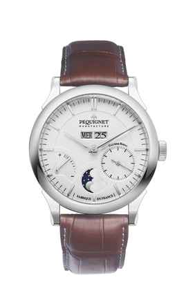  Pequignet Paris Royale Opalweiss Moonphase Day-Date 