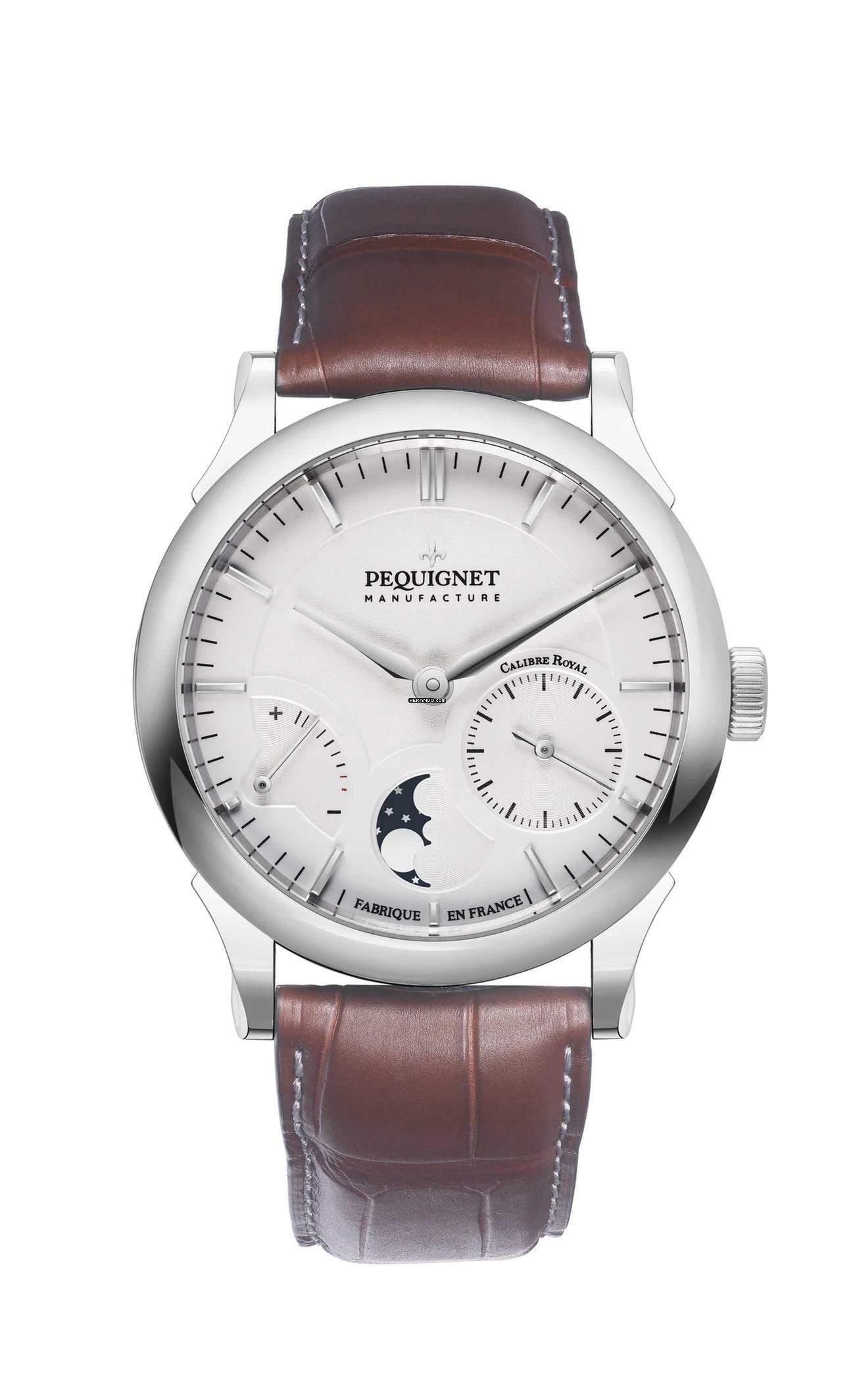 Pequignet Paris Royale Opalweiss Moonphase