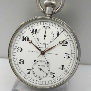  Ulysse Nardin Taschenuhr Beobachtungschronometer Rattrapante um 1955 </h1> 