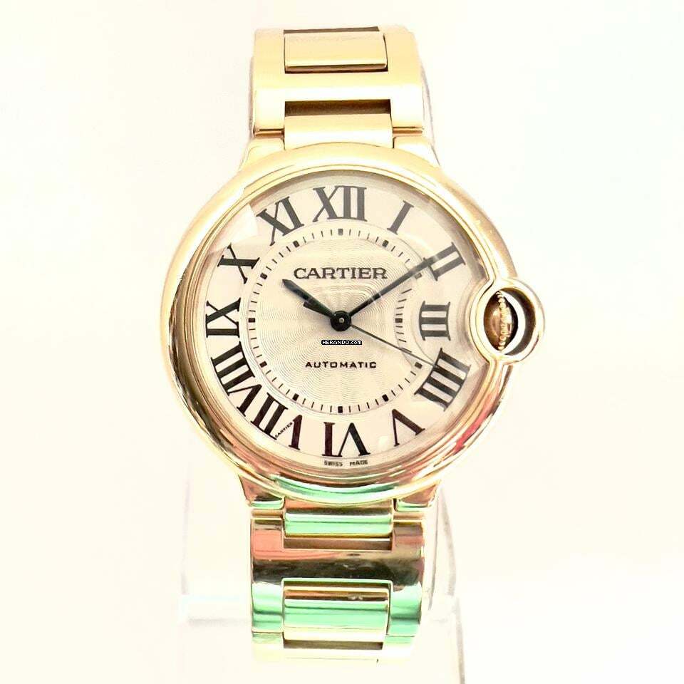 Cartier Ballon Bleu 36mm Automatic 18K Yellow Gold Watch </h1>
