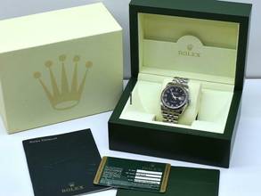 Thumbnail von Rolex Datejust 36 Black Roman Dial - Full Set 36mm