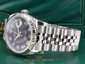 Thumbnail von Rolex Datejust 36 Black Roman Dial - Full Set 36mm