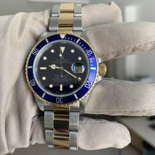 Thumbnail von Rolex Submariner Date 16803 blue dial Full Set 1988’s </h1>