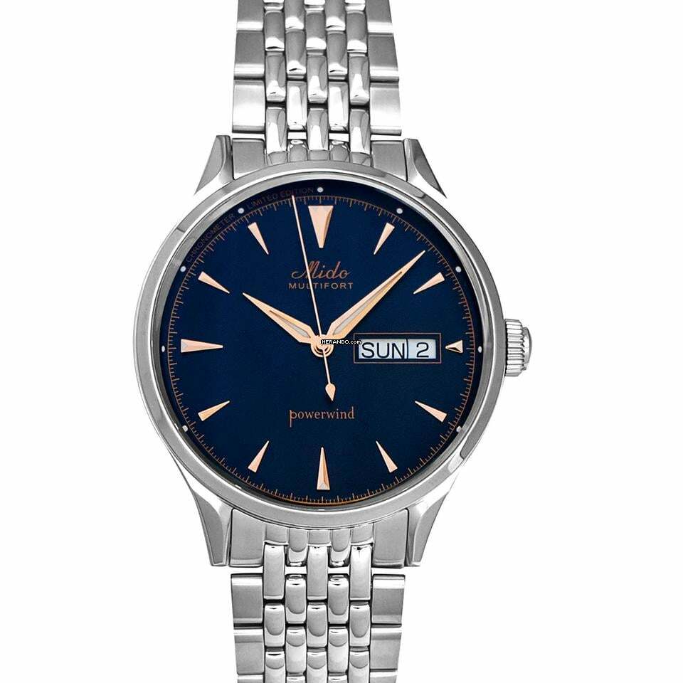 Mido Multifort M040.408.11.041.00 - Multifort Automatic Blue Dial Stainless Steel Men's Watch </h1>