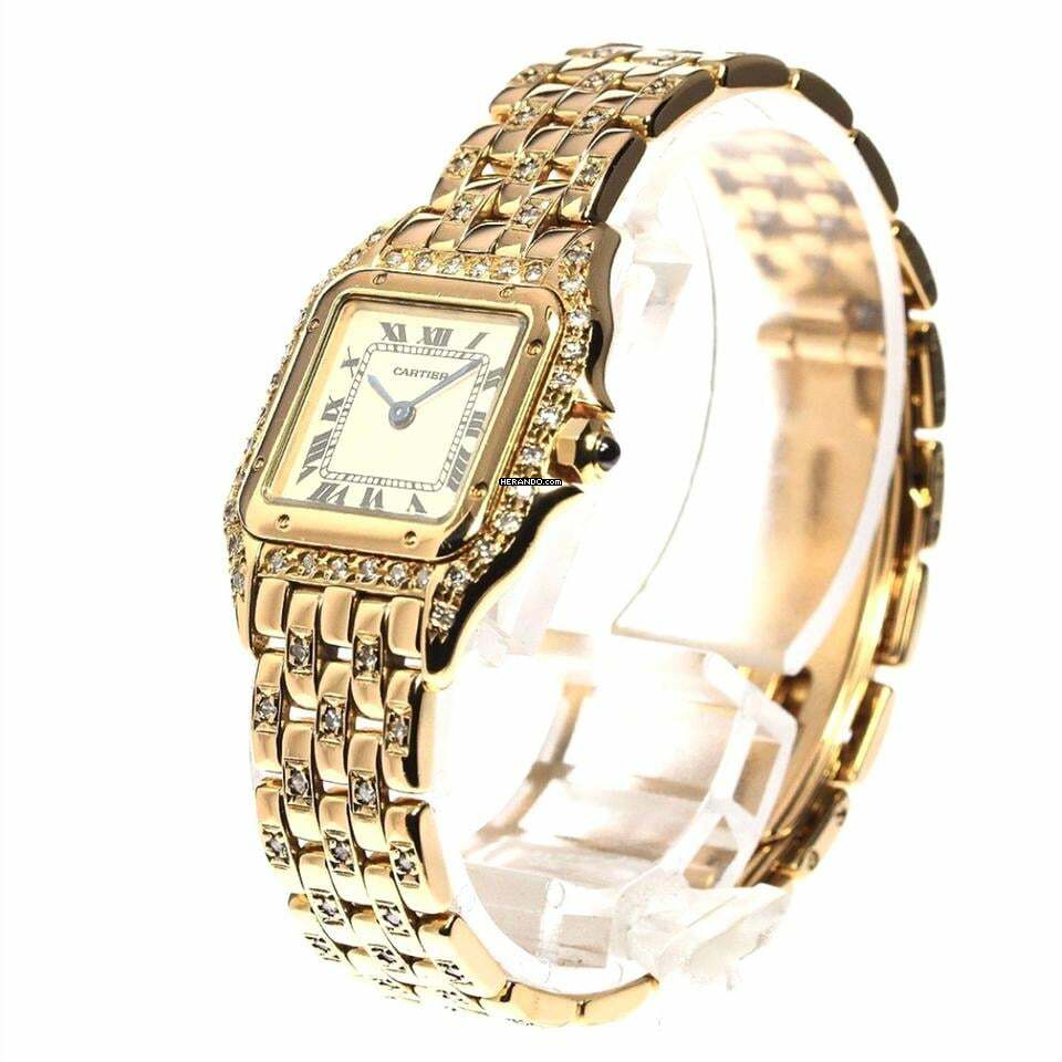 Cartier Panthère 23mm Quartz 18K Yellow Gold 1.5TCW Diamond Watch </h1>