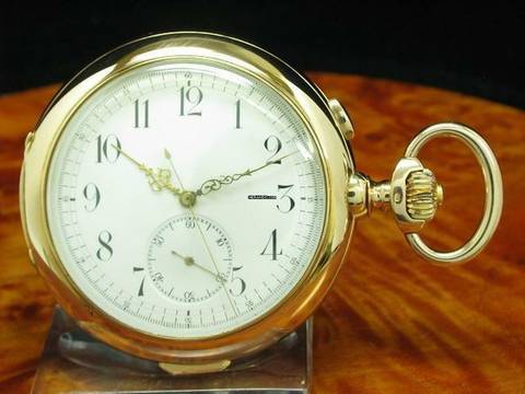  Invicta 14kt 585 Gold Savonette Taschenuhr Chronograph Minuten Repetition </h1> 