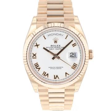  Rolex Day-Date 36 36mm Everose Gold White Roman Dial NEW </h1> 
