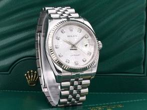 Thumbnail von Rolex Datejust 36 116234 White Jubilee Dial With Big Diamonds - Full Set 36mm </h1>