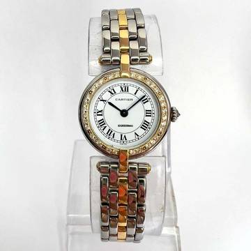  Cartier Panthère VENDOME 24mm Quartz 1 Row Gold 0.30TCW Diamond Watch </h1> 