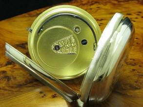 Thumbnail von Alfred Russel & Co. 925 Silber Open Face Taschenuhr Schlüsselaufzug </h1>