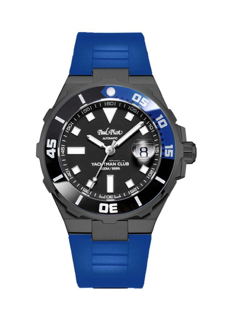 Paul Picot Yachtman Club PVD black (6 verschiedenen Optionen)