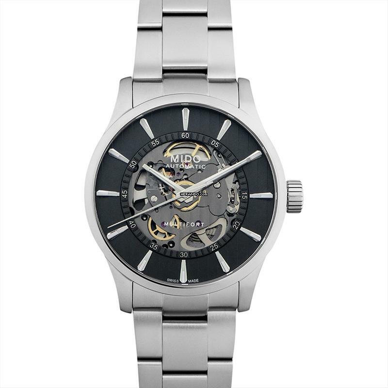 Mido Multifort M038.436.11.061.00 - Multifort Automatic Grey Dial Stainless Steel Men's Watch </h1>