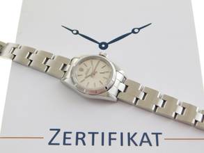 Thumbnail von Rolex Oyster Perpetual 26 Lady Oyster Perpetual mit Saphirglas 25 mm silber farbendes Blatt mit Oysterband v 1995 </h1>