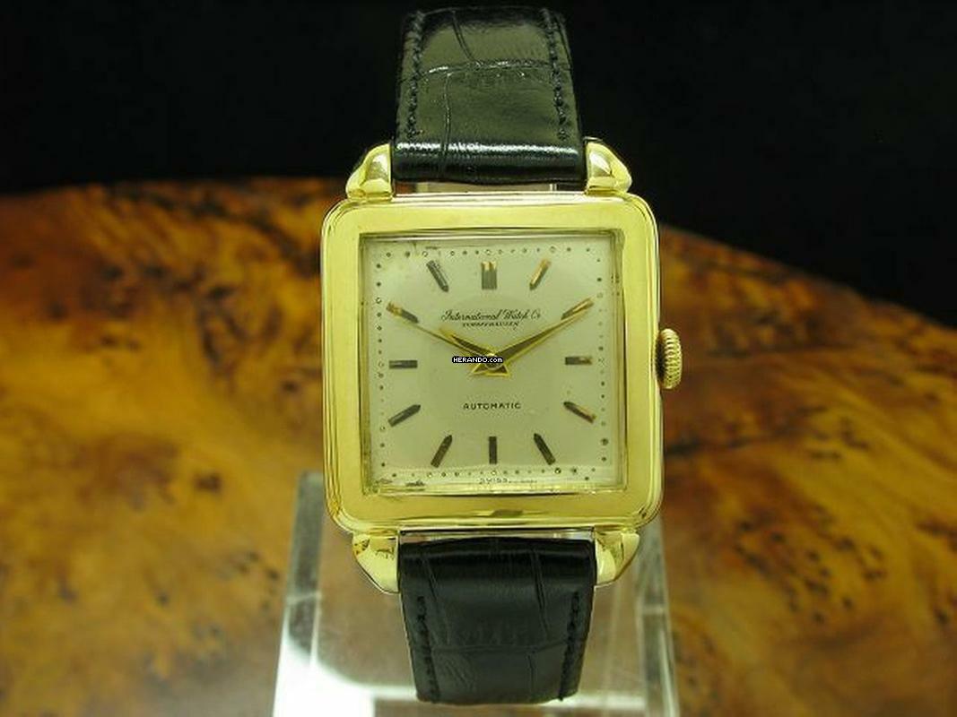 IWC Carre 18kt 750 Gold Automatic Herrenuhr Von Ca. 1952 / Kaliber C.852 </h1>