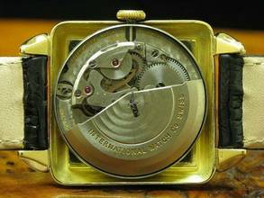 Thumbnail von IWC Carre 18kt 750 Gold Automatic Herrenuhr Von Ca. 1952 / Kaliber C.852 </h1>
