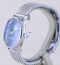 Thumbnail von Meistersinger Lunascope Blue Dial Moon Stahlband 40mm Automatik Einzeiger B+P </h1>