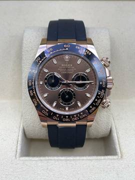  Rolex Daytona Rosegold Oysterflex Chocolate MINT 2022 Full Set-Box&Papers 
