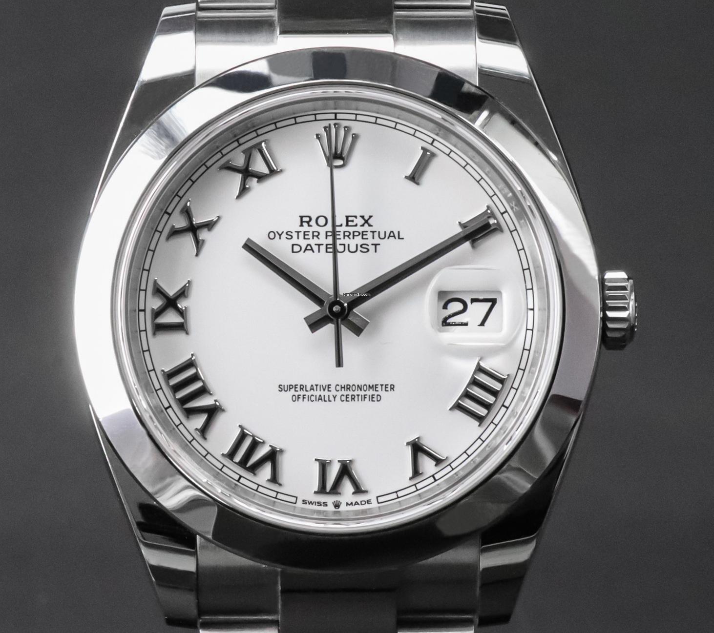 Rolex Datejust 41 White Roman Dial LC 100