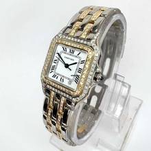 Thumbnail von Cartier Panthère 27mm 2 Row Gold Quartz 3.70TCW DIAMOND Watch </h1>