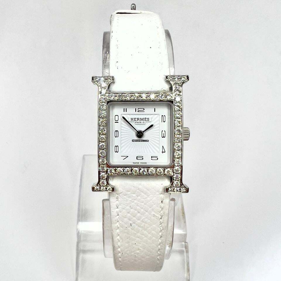 Hermès Heure H 25mm Steel 0.91TCW DIAMOND Watch </h1>