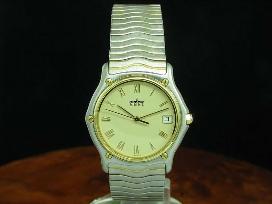 Ebel Sportwave Sport Classic Wave 18kt 750 Gold / Edelstahl Herrenuhr / Ref 1187141 </h1>
