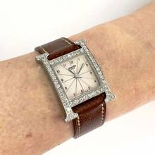 Thumbnail von Hermès Heure H Steel Watch 0.91TCW DIAMOND Bezel Watch </h1>